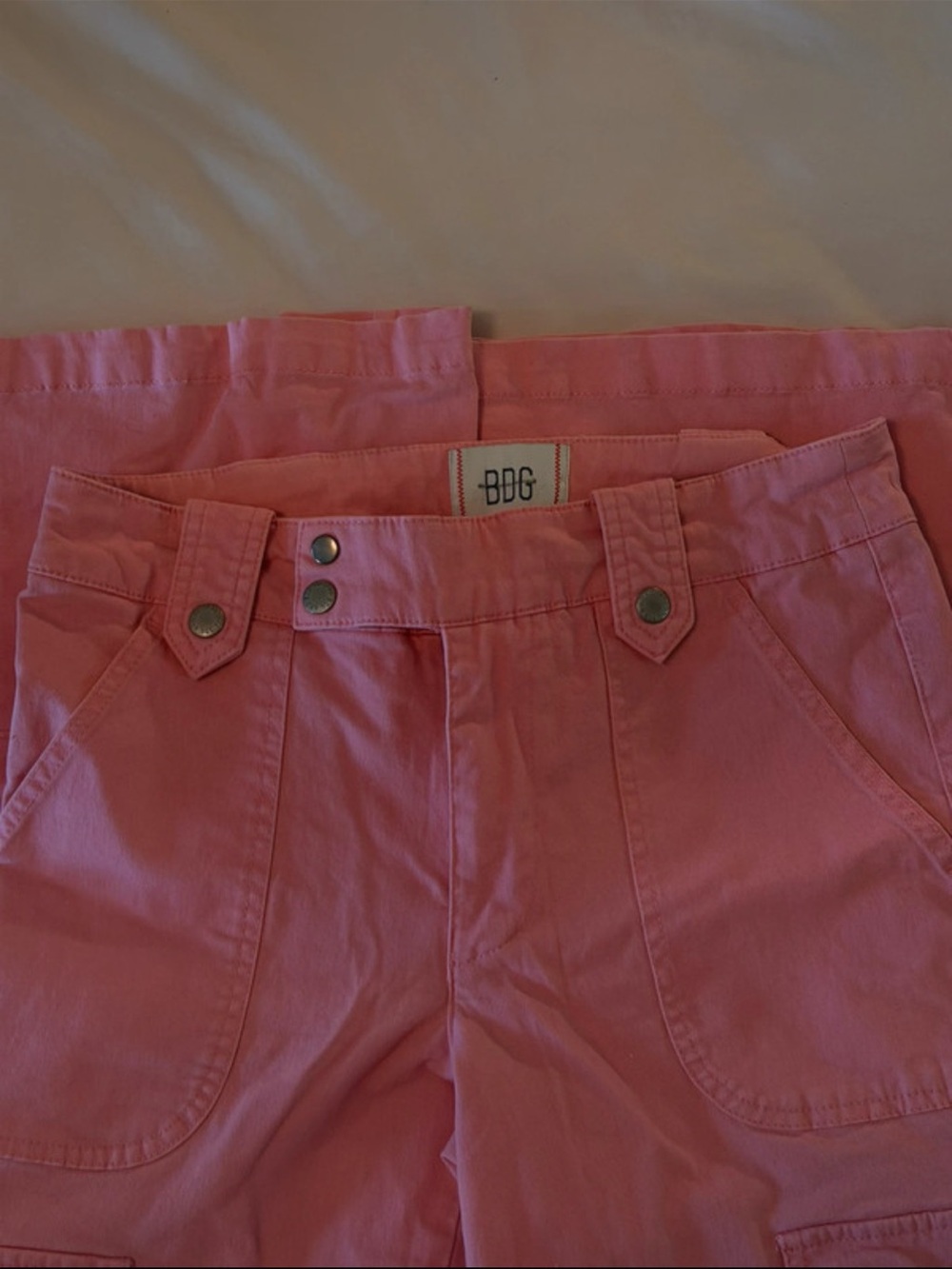 BDG Pink High-Rise Utility Jeans